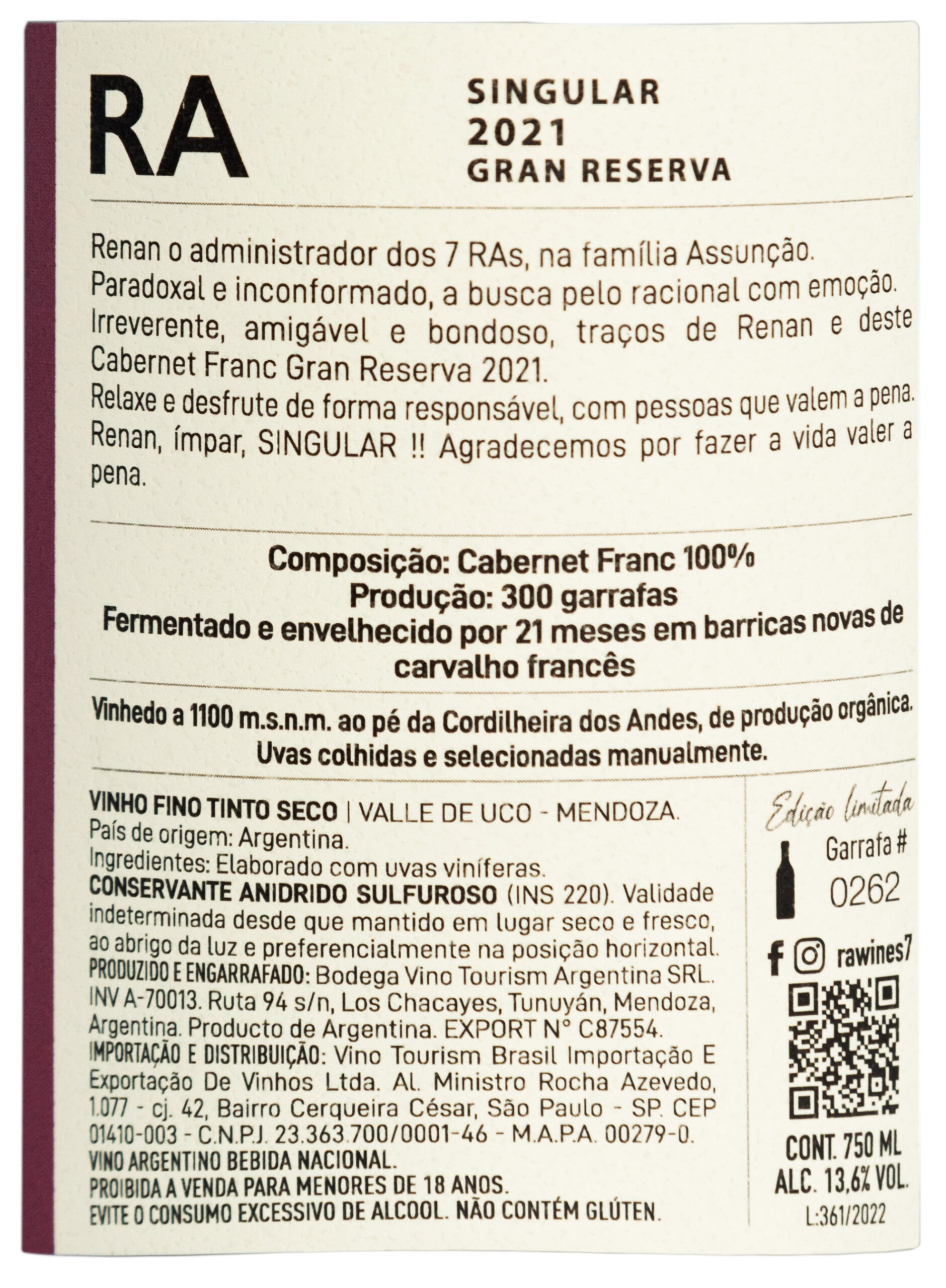 Singular Cabernet Franc 2021 - Imagem 2
